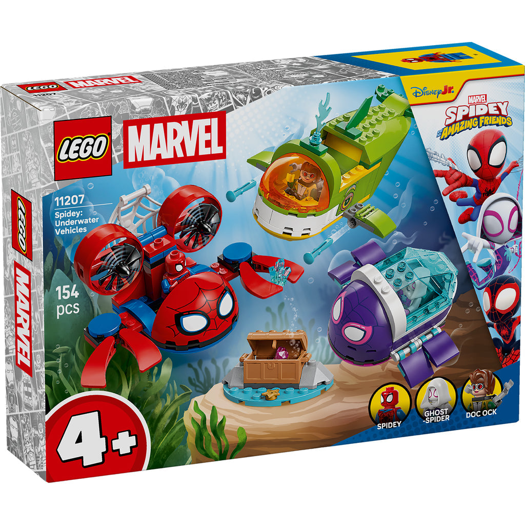 LEGO® Marvel Spidey And His Amazing Friends Spidey: Underwater Vehicles - Đồ Chơi Lắp Ráp Tàu Ngầm Siêu Anh Hùng - LEGO 11207 - Hình ảnh sản phẩm