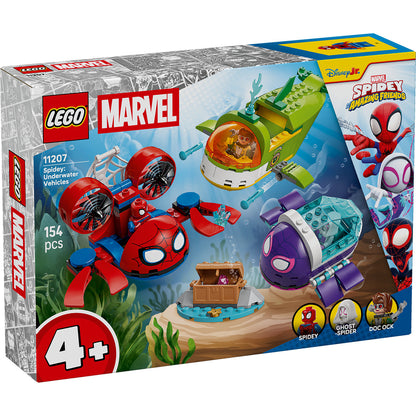 LEGO® Marvel Spidey And His Amazing Friends Spidey: Underwater Vehicles - Đồ Chơi Lắp Ráp Tàu Ngầm Siêu Anh Hùng - LEGO 11207 - Hình ảnh sản phẩm