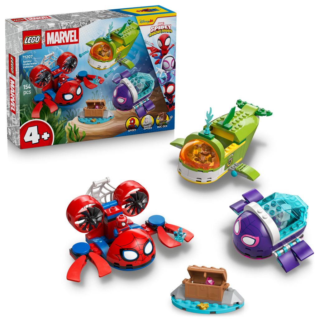 LEGO® Marvel Spidey And His Amazing Friends Spidey: Underwater Vehicles - Đồ Chơi Lắp Ráp Tàu Ngầm Siêu Anh Hùng - LEGO 11207 - Hình ảnh bổ sung 9