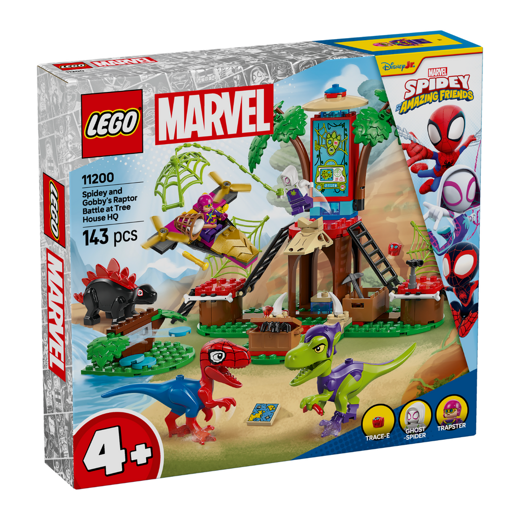 LEGO® Marvel Spidey And His Amazing Friends Spidey and Gobby’s Raptor Battle at Tree House HQ Đồ chơi lắp ráp Siêu anh hùng LEGO 11200 - Hình ảnh sản phẩm