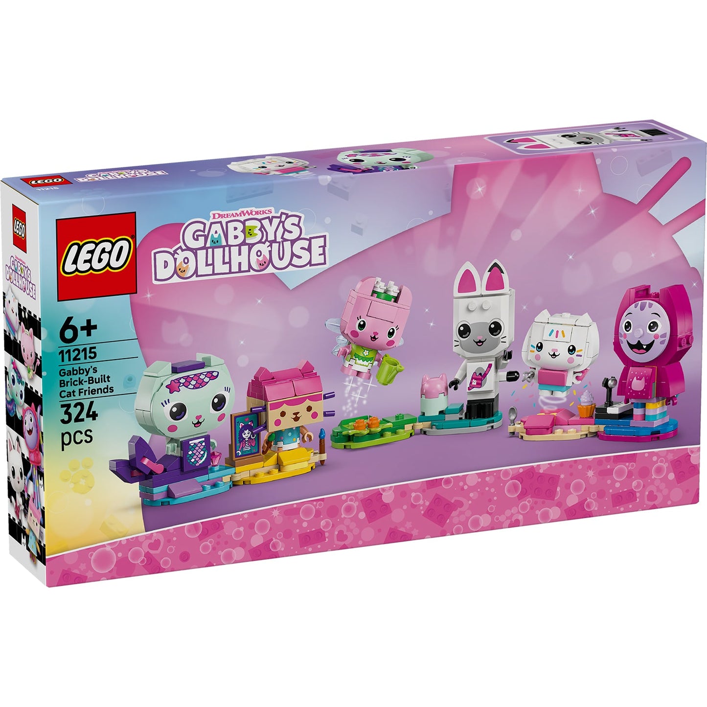 LEGO® Gabby’s Dollhouse Gabby’s Brick-Built Cat Friends - Bộ lắp ráp mô hình mèo - LEGO 11215 - Hình ảnh sản phẩm