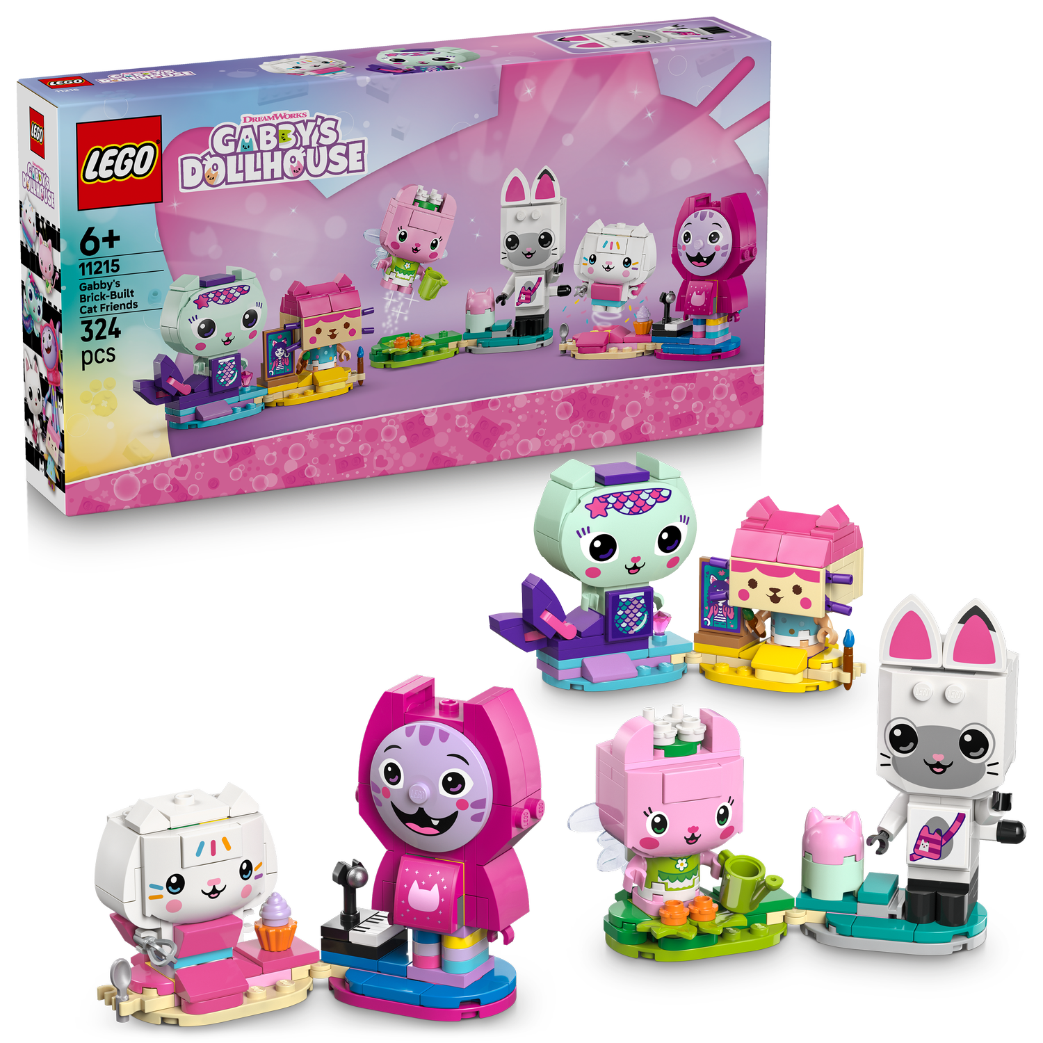 LEGO® Gabby’s Dollhouse Gabby’s Brick-Built Cat Friends - Bộ lắp ráp mô hình mèo - LEGO 11215 LEGO - ảnh 3 - Đồ chơi lắp ráp