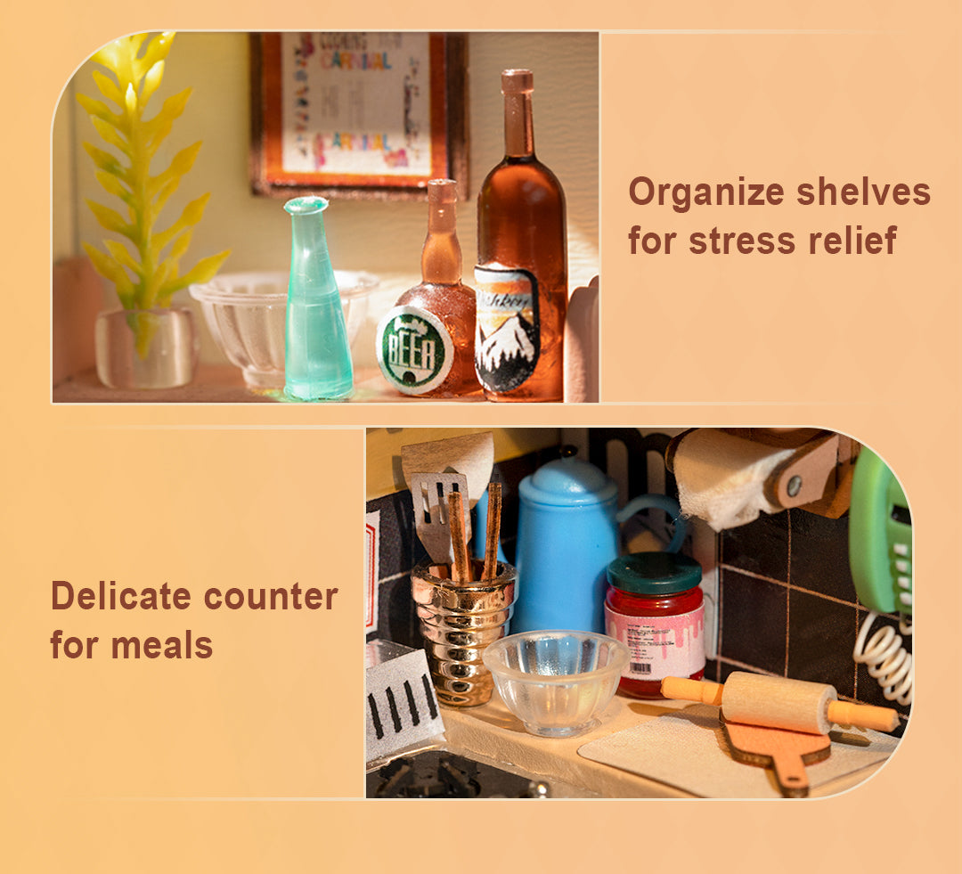 Rolife DIY Miniature House - Cozy Kitchen DG159 - Mô hình nhà gỗ tí hon DIY - Rolife DG159