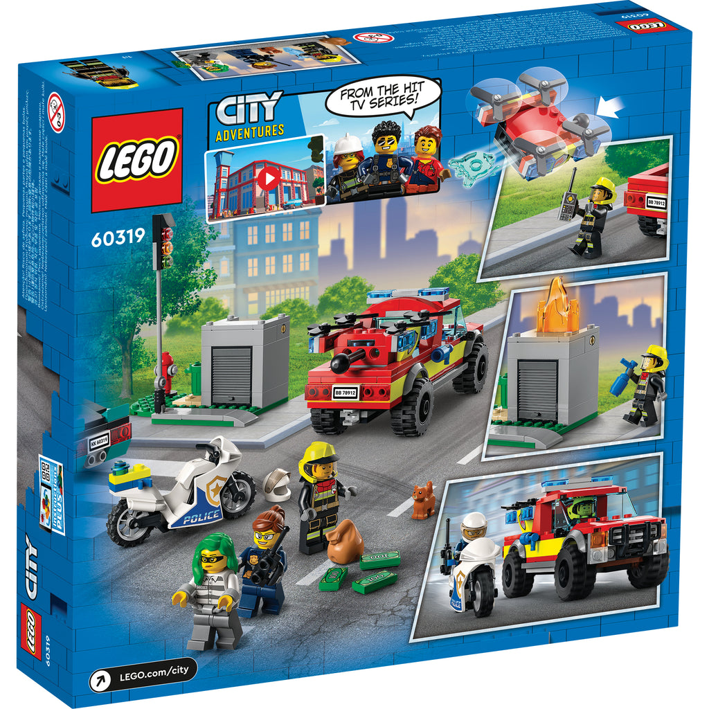 LEGO® City Fire Rescue & Police Chase - Đồ Chơi Lắp Ráp Xe Cứu Hỏa & Cảnh Sát Rượt Đuổi LEGO 60319