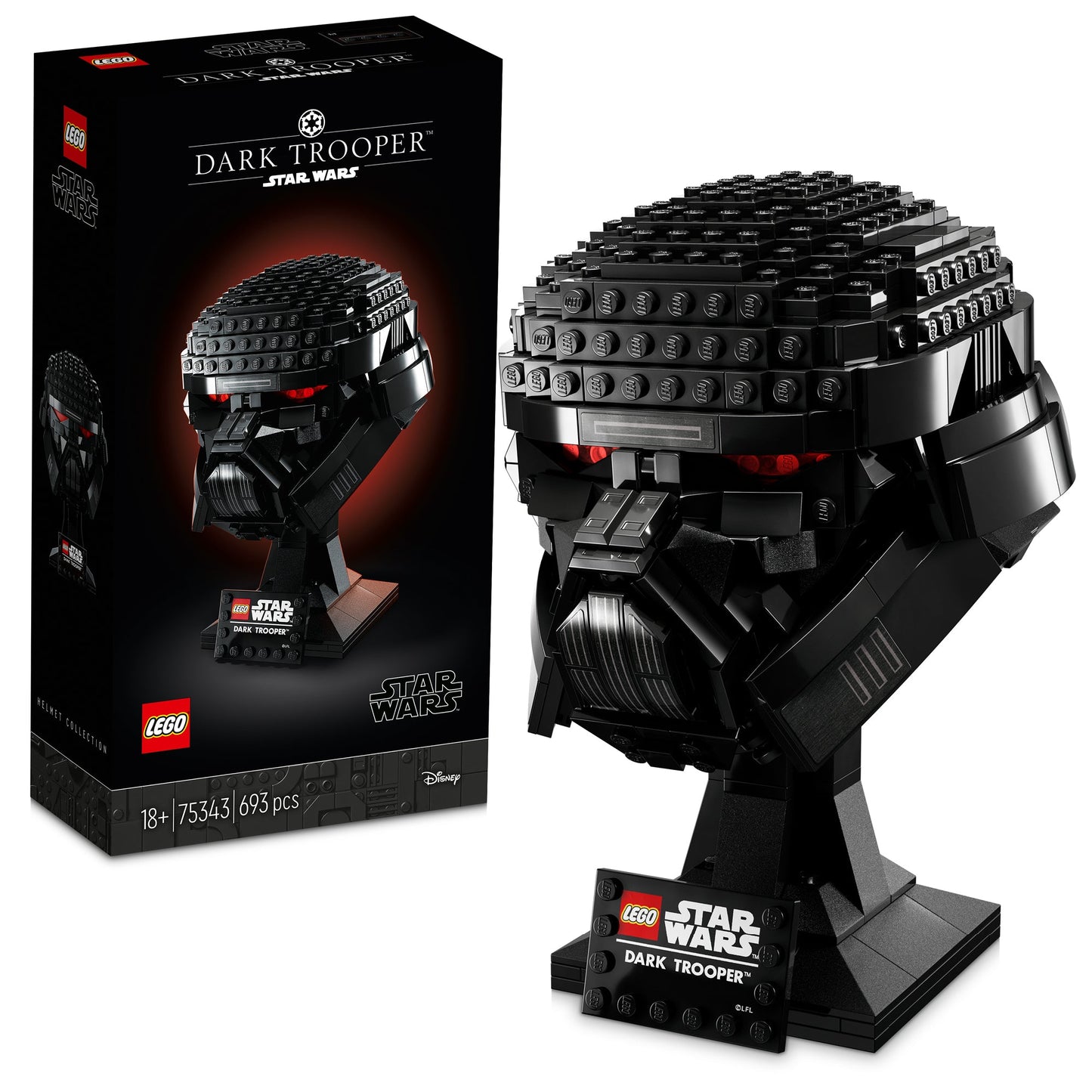 LEGO® Star Wars Dark Trooper™ Helmet - Mô Hình Lắp Ráp Mũ Bảo Hiểm LEGO 75343