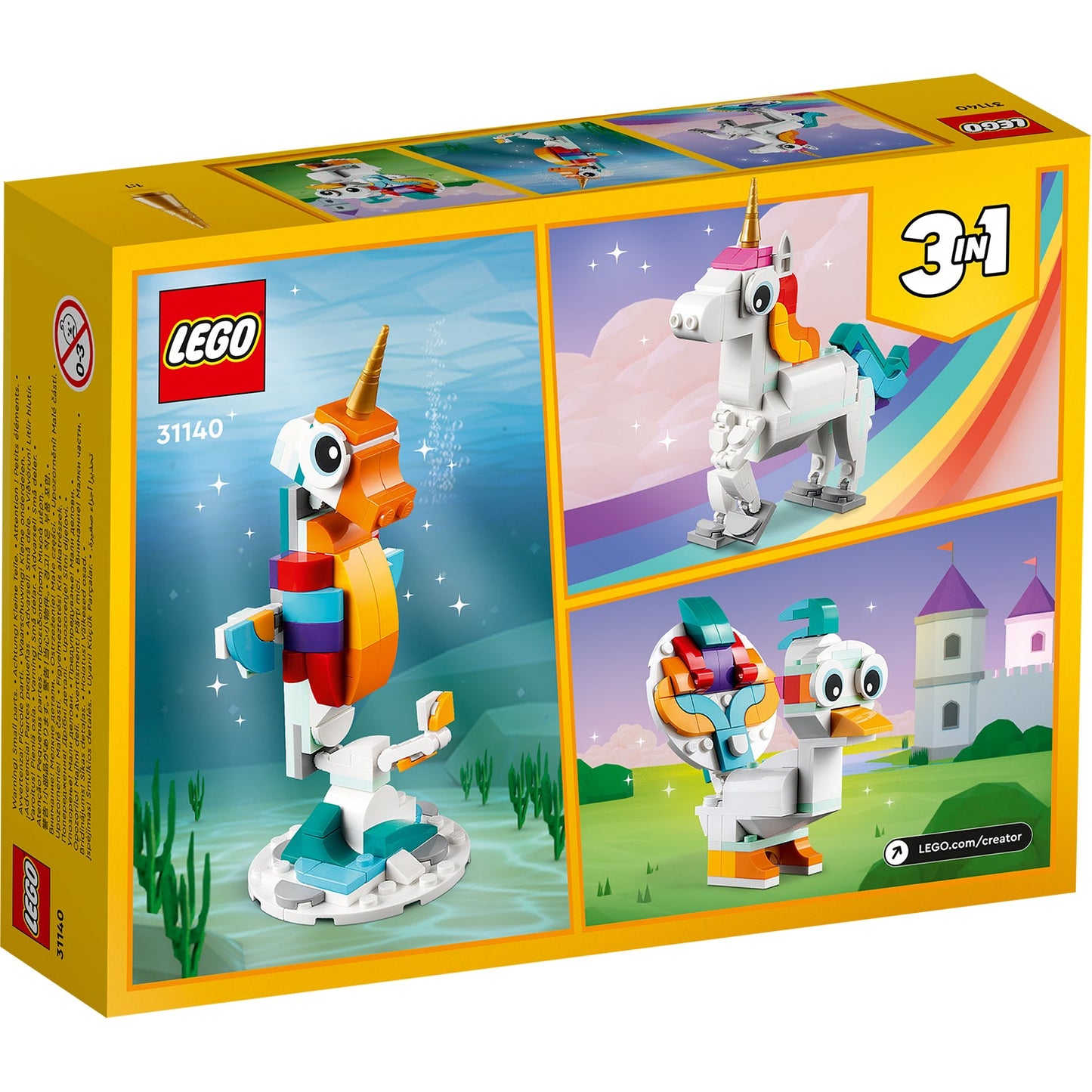 LEGO® Creator 3-in-1 Magical Unicorn - Bộ Lắp Ráp Kỳ Lân Phép Thuật - LEGO 31140