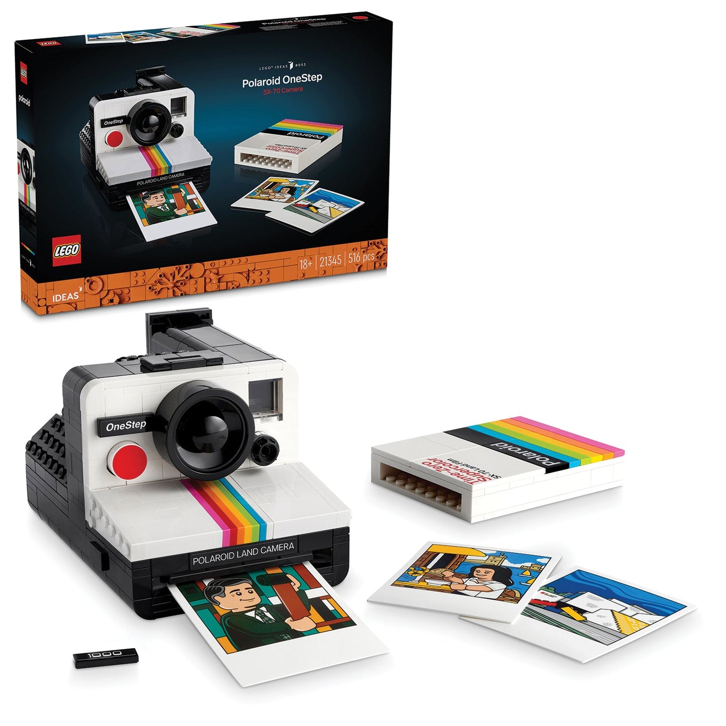 LEGO® Ideas Polaroid OneStep SX-70 Camera - Mô hình Máy ảnh Cổ điển - LEGO 21345