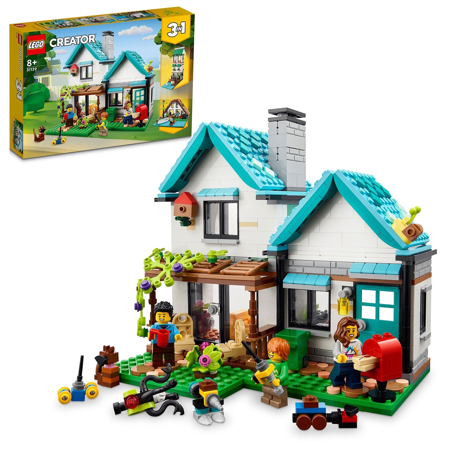 LEGO® Creator 3-in-1 Cozy House - Ngôi Nhà Ấm Cúng 3-Trong-1 - LEGO 31139