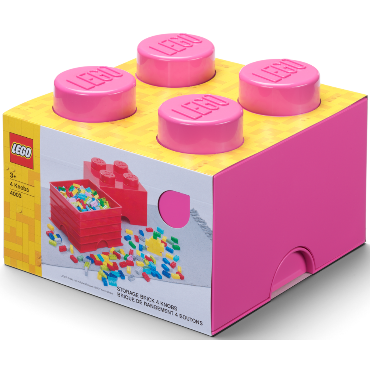 LEGO Storage Brick 4 Stud - Pink - Hộp Đựng Đồ Chơi Xếp Chồng - LEGO - Hình ảnh sản phẩm