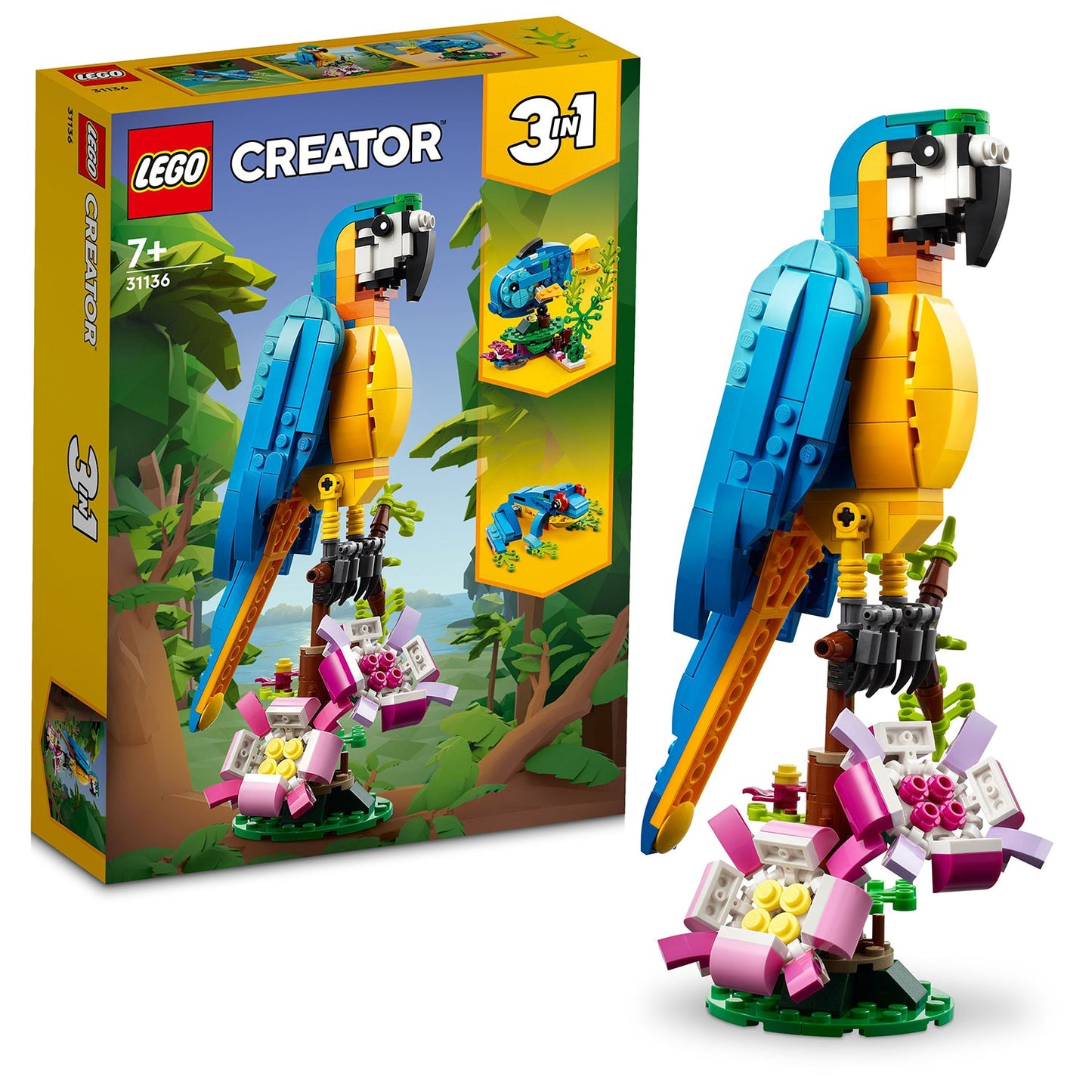 LEGO® Creator 3-in-1 Exotic Parrot Lắp Ráp Vẹt Nhiệt Đới LEGO 31136 LEGO - ảnh 6 - LEGO® Creator 3-in-1