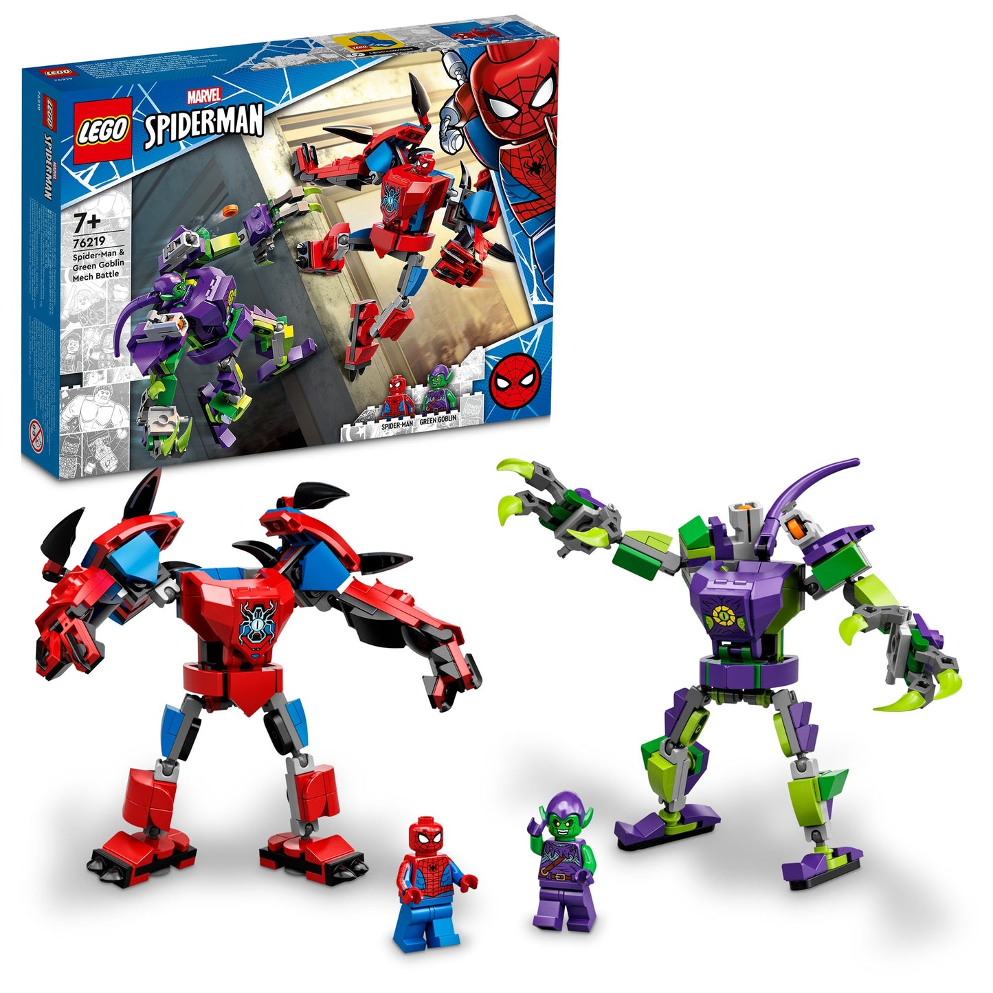 LEGO® Marvel Spider-Man & Green Goblin Mech Battle Đồ Chơi Lắp Ráp Robot Siêu Anh Hùng (76219) LEGO - ảnh 7 - LEGO Sets
