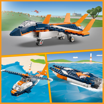 LEGO® Creator 3-in-1 Supersonic-jet Đồ Chơi Lắp Ráp Máy Bay Phản Lực 3-trong-1 (31126)