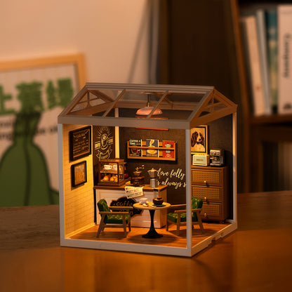 Rolife Plastic Miniature House - Daily Inspiration Cafe DW001B - Mô hình lắp ráp DIY - Rolife