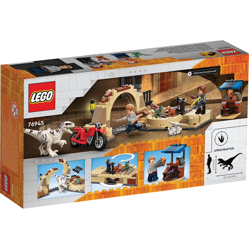 LEGO® Jurassic World Atrociraptor Dinosaur: Bike Chase - Đồ chơi lắp ráp Truy Đuổi Khủng Long - LEGO 76945