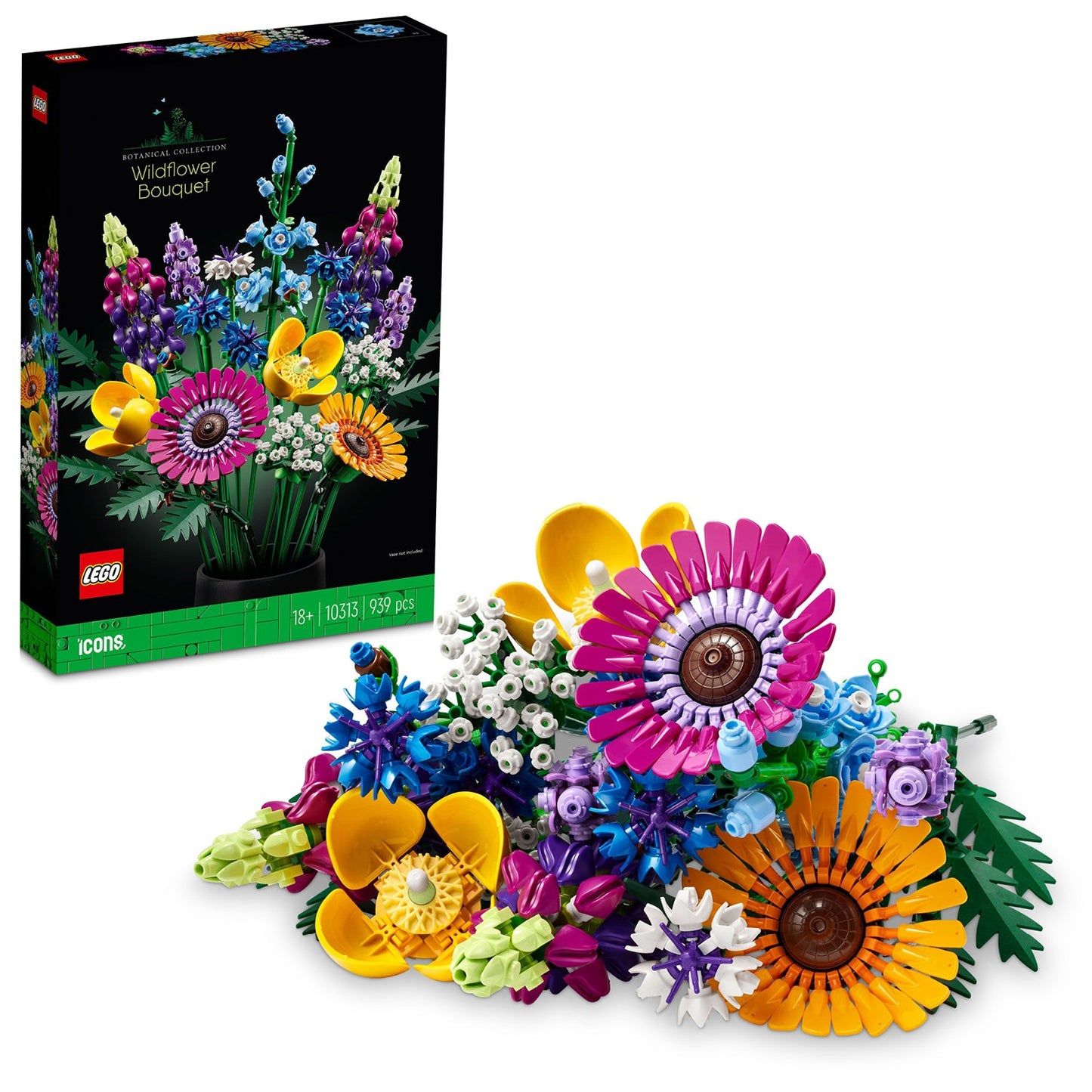 LEGO® ICONS™ Wildflower Bouquet - Bộ Lắp Ráp Hoa Dại Trang Trí - LEGO 10313