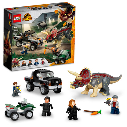 LEGO® Jurassic World Triceratops Pickup Truck Ambush - Bộ Lắp Ráp Xe Bán Tải Phục Kích Khủng Long - LEGO 76950