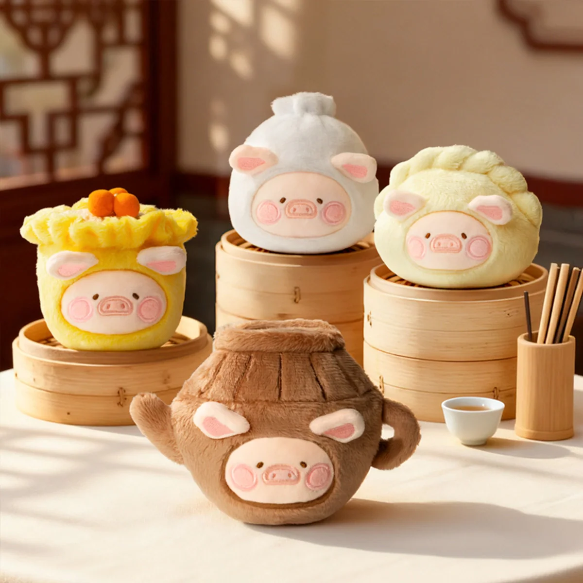 LULU THE PIGGY LU'S TABLE - FOOD HUNTER SERIES PLUSH KEYCHAIN BLINDBOX