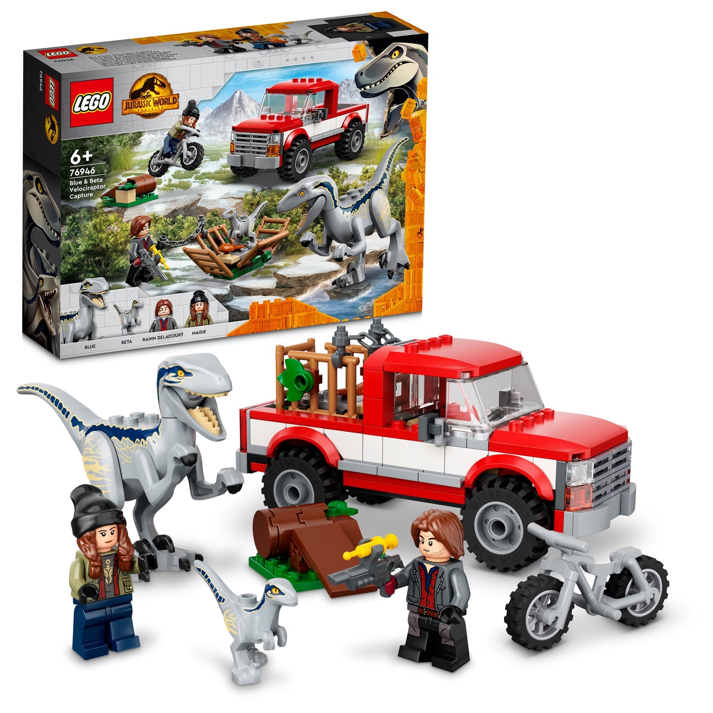 LEGO® Jurassic World Blue & Beta Velociraptor Capture Đồ Chơi Lắp Ráp Khủng Long LEGO 76946