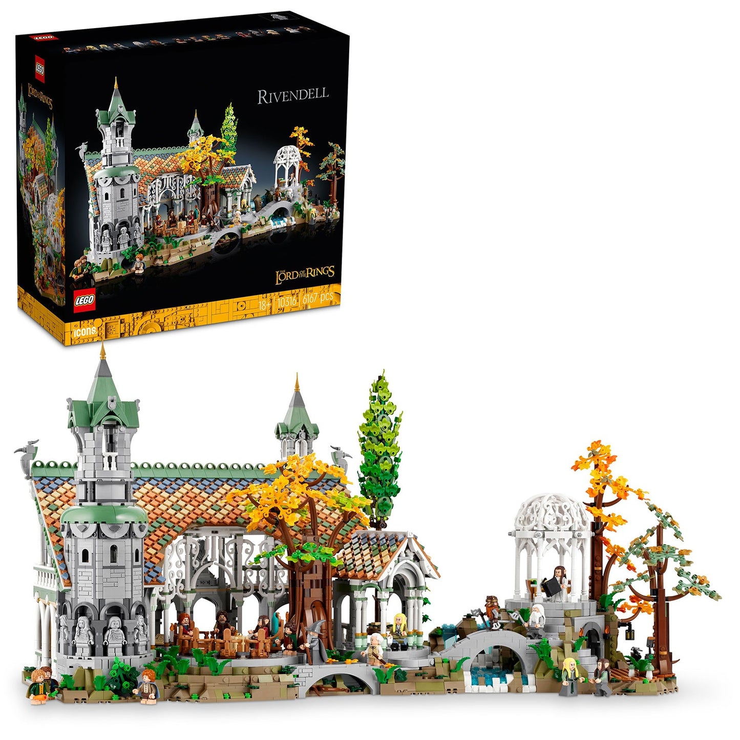 LEGO® The Lord of the Rings™: Rivendell™ - Bộ Lắp Ráp Thung Lũng Rivendell Cao Cấp (LEGO 10316)