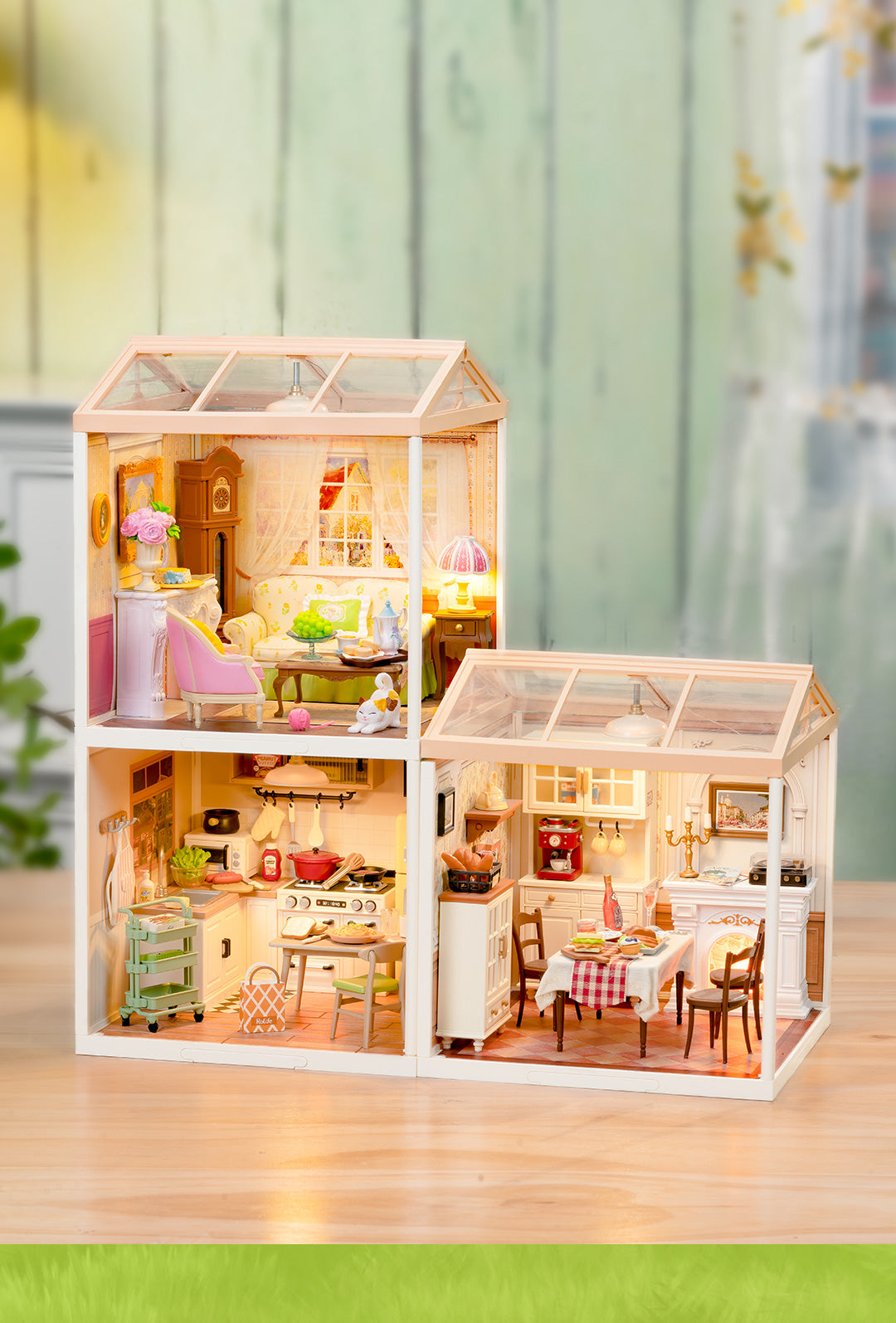Rolife Holiday Tea Time DIY Miniature House DW023 - Nhà Mô Hình Mini DIY Tự Lắp Ráp - Rolife
