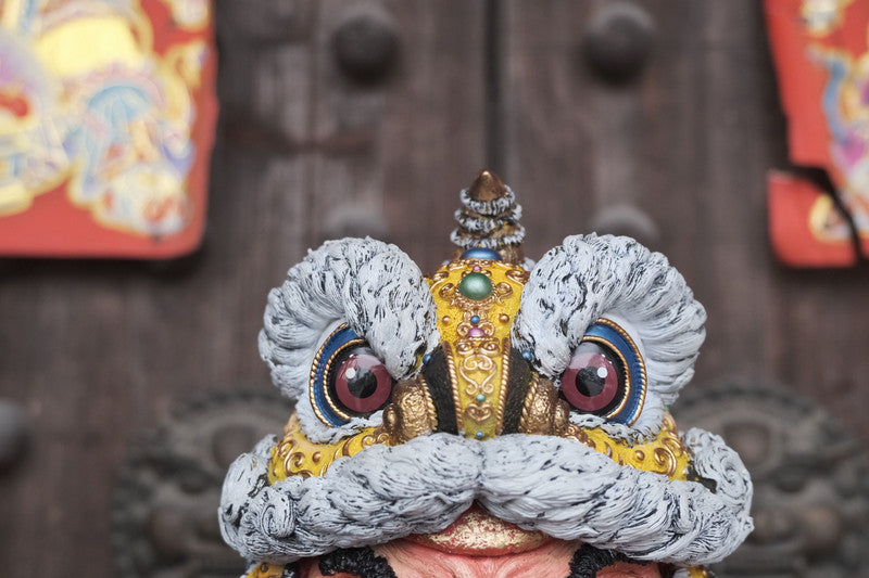 Daruma Doll-Lion Dance-Yellow - Mô Hình Art Toy Giới Hạn - WeArtDoing - Góc nhìn khác 3