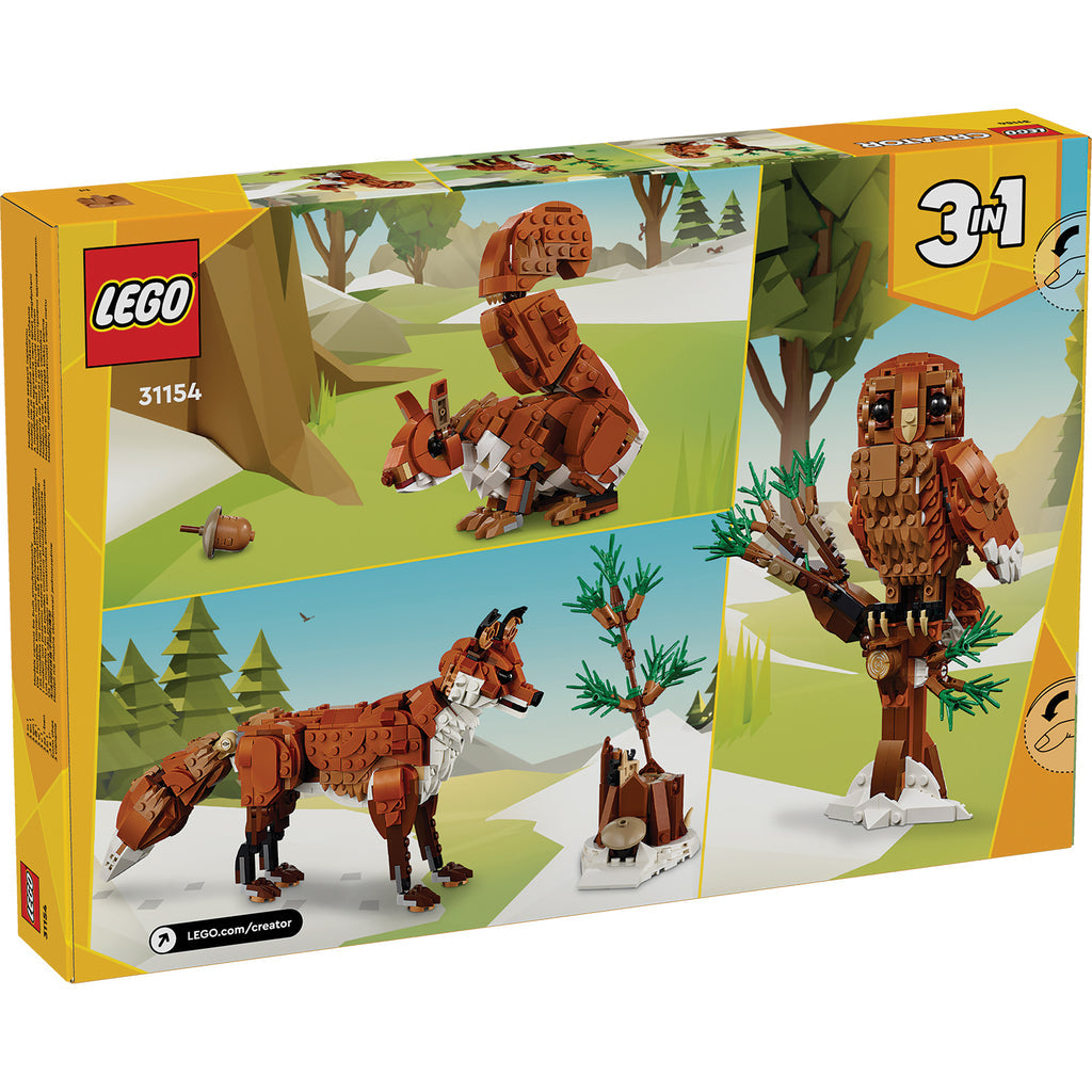 LEGO® Creator 3-in-1 Forest Animals: Red Fox - Đồ Chơi Lắp Ráp Động Vật Rừng Xanh 3-Trong-1 - LEGO 31154