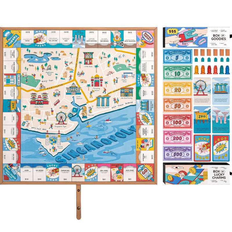 Cờ tỷ phú Singapore - Singanopoly Canvas