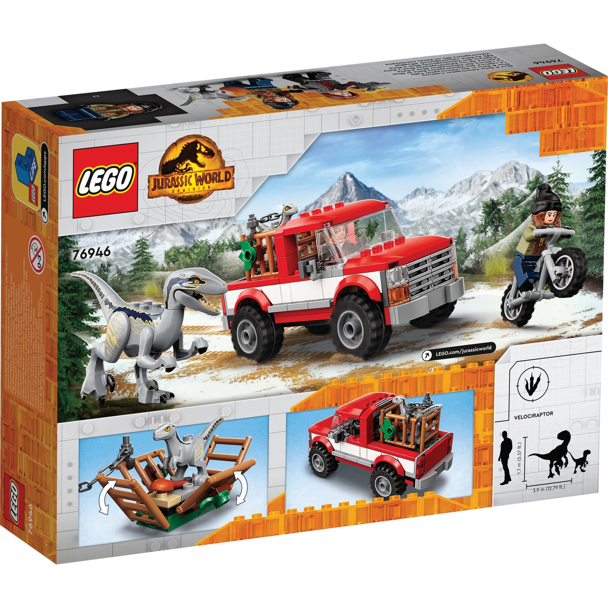 LEGO® Jurassic World Blue & Beta Velociraptor Capture Đồ Chơi Lắp Ráp Khủng Long LEGO 76946 LEGO - ảnh 7 - LEGO