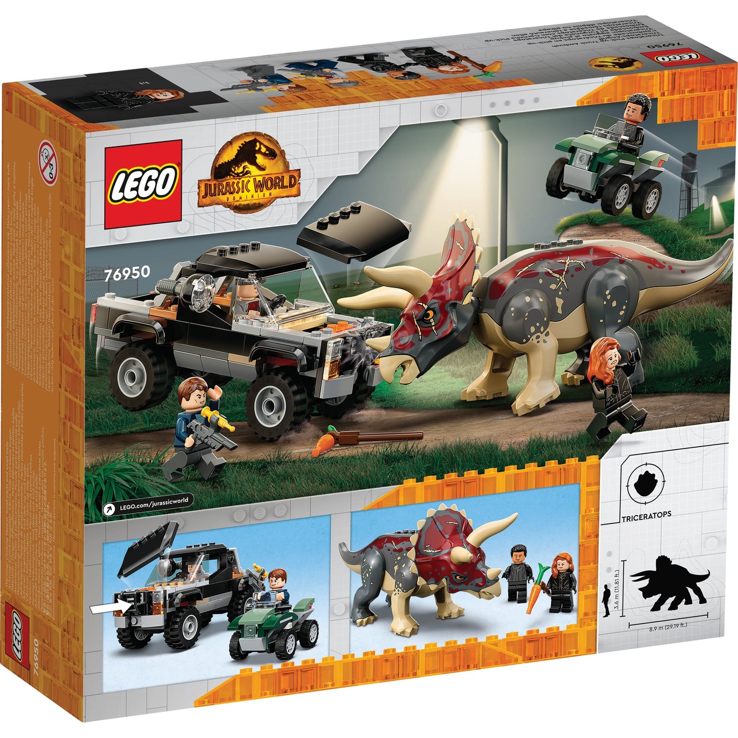 LEGO® Jurassic World Triceratops Pickup Truck Ambush - Bộ Lắp Ráp Xe Bán Tải Phục Kích Khủng Long - LEGO 76950 LEGO - ảnh 8 -