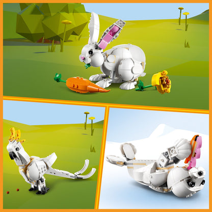 LEGO® Creator 3-in-1 White Rabbit - Bộ Lắp Ráp Đồ Chơi Động Vật 3 Trong 1 LEGO 31133