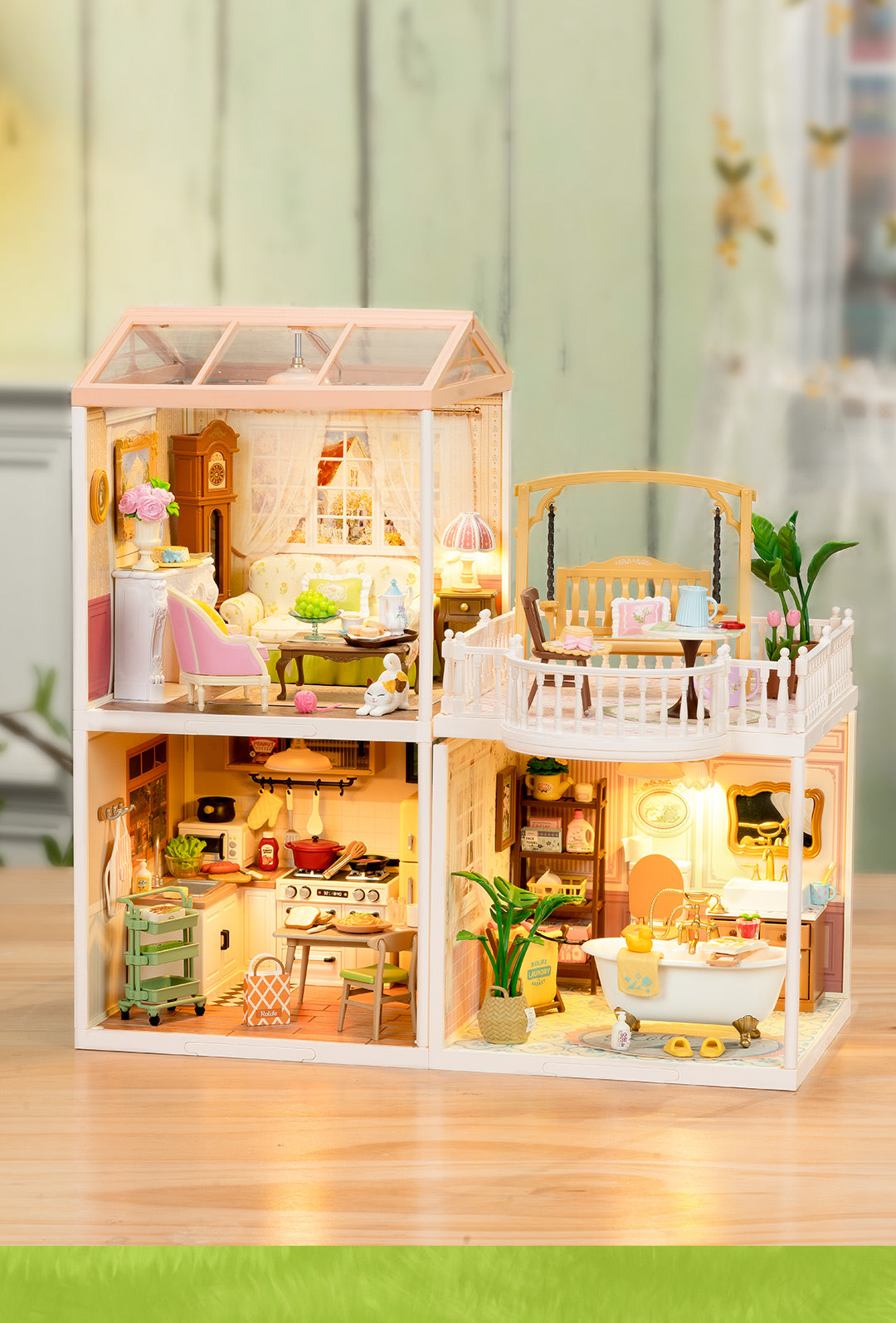 Rolife Holiday Tea Time DIY Miniature House DW023 - Nhà Mô Hình Mini DIY Tự Lắp Ráp - Rolife