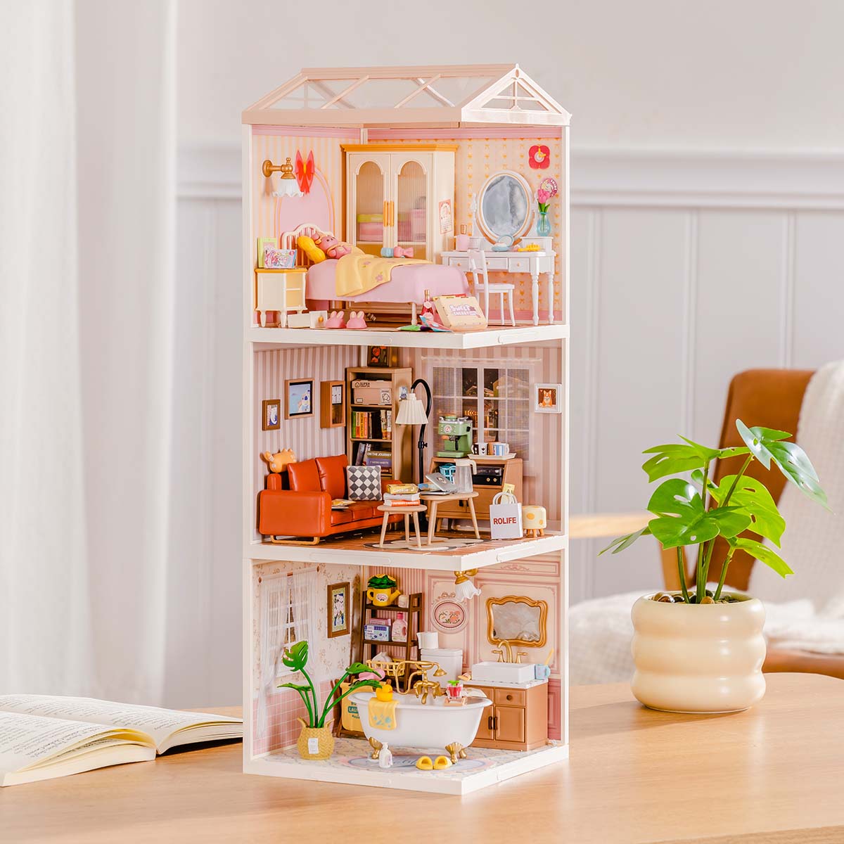 Rolife Super Creator Series - 3 in 1 I Shape - Mô hình nhà búp bê DIY - Rolife