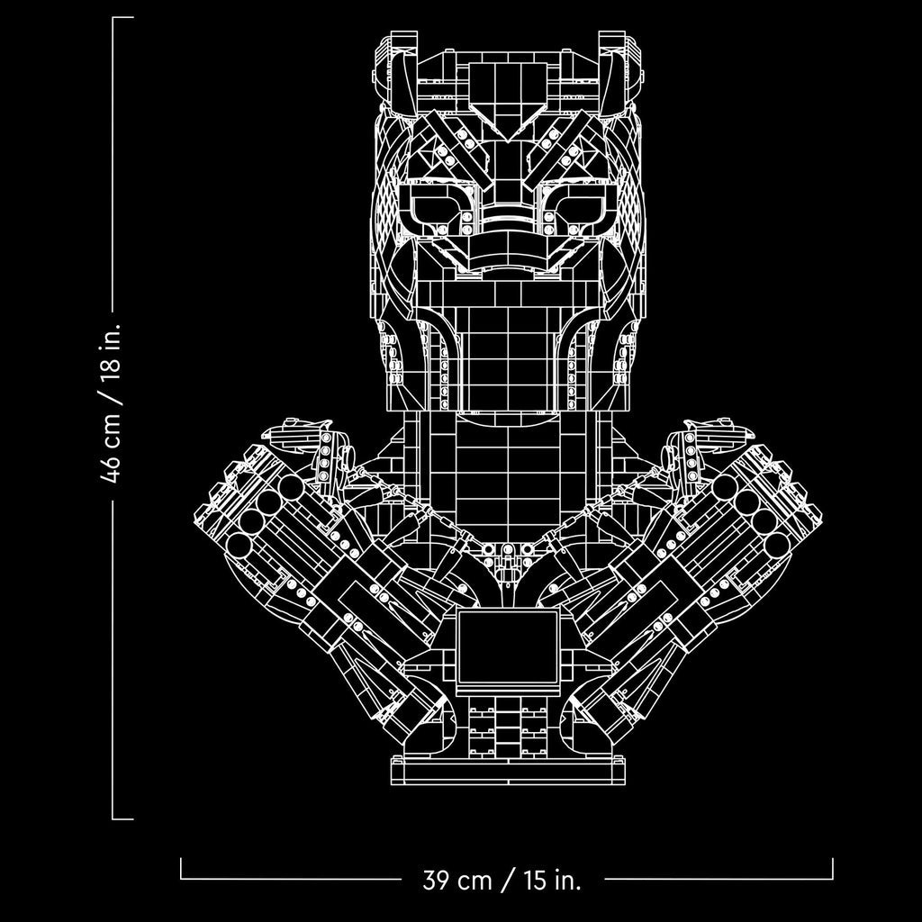 LEGO® Marvel Black Panther Bust - Mô Hình Lắp Ráp Vua T’Challa - LEGO 76215