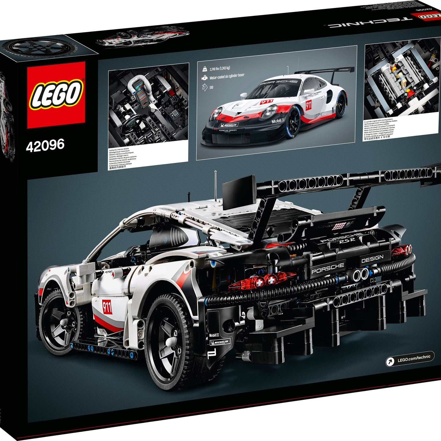 LEGO® Technic™ 42096 Porsche 911 RSR - Mô Hình Xe Đua Siêu Xe Lắp Ráp Cao Cấp