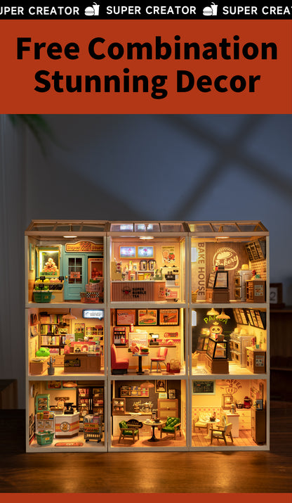 Rolife Yum Yum Burgers DW010 - Nhà mô hình nhựa lắp ráp mini - Rolife Super Creator