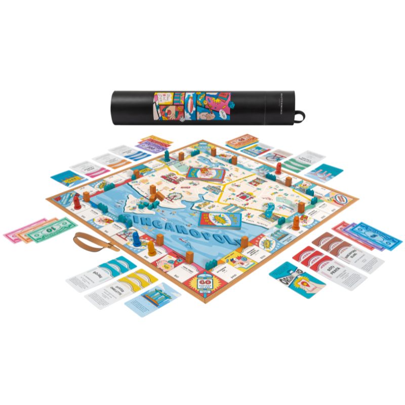 Cờ tỷ phú Singapore - Singanopoly Canvas