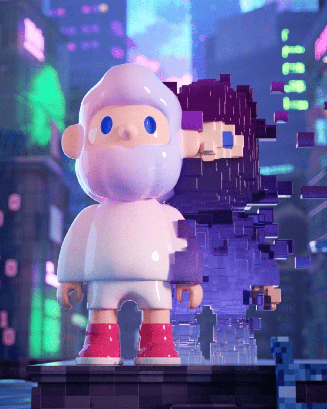 Farmer Bob - Next Generation Pixel Universe Blind Box Series | Mô Hình Art Toy Finding Unicorn