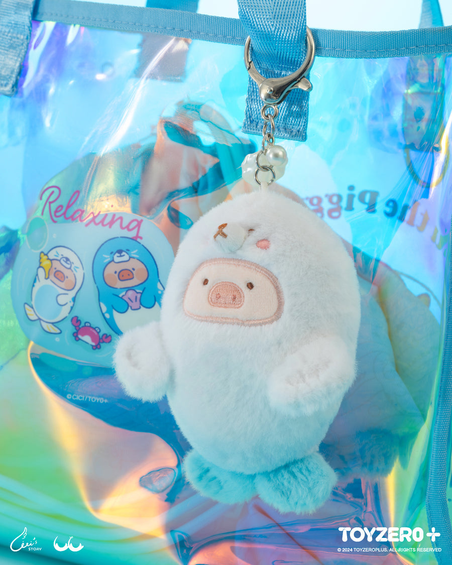LuLu the Piggy Ocean - Baby Seal Lu Plush Keychain - Móc Khóa Gấu Bông Heo LuLu - ToyZero+ - Hình ảnh bổ sung 5