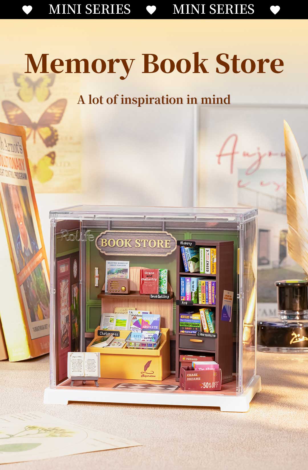 Rolife Mini Super Creator Shop Series - Bộ mô hình lắp ráp nhà búp bê tí hon DIY - Rolife