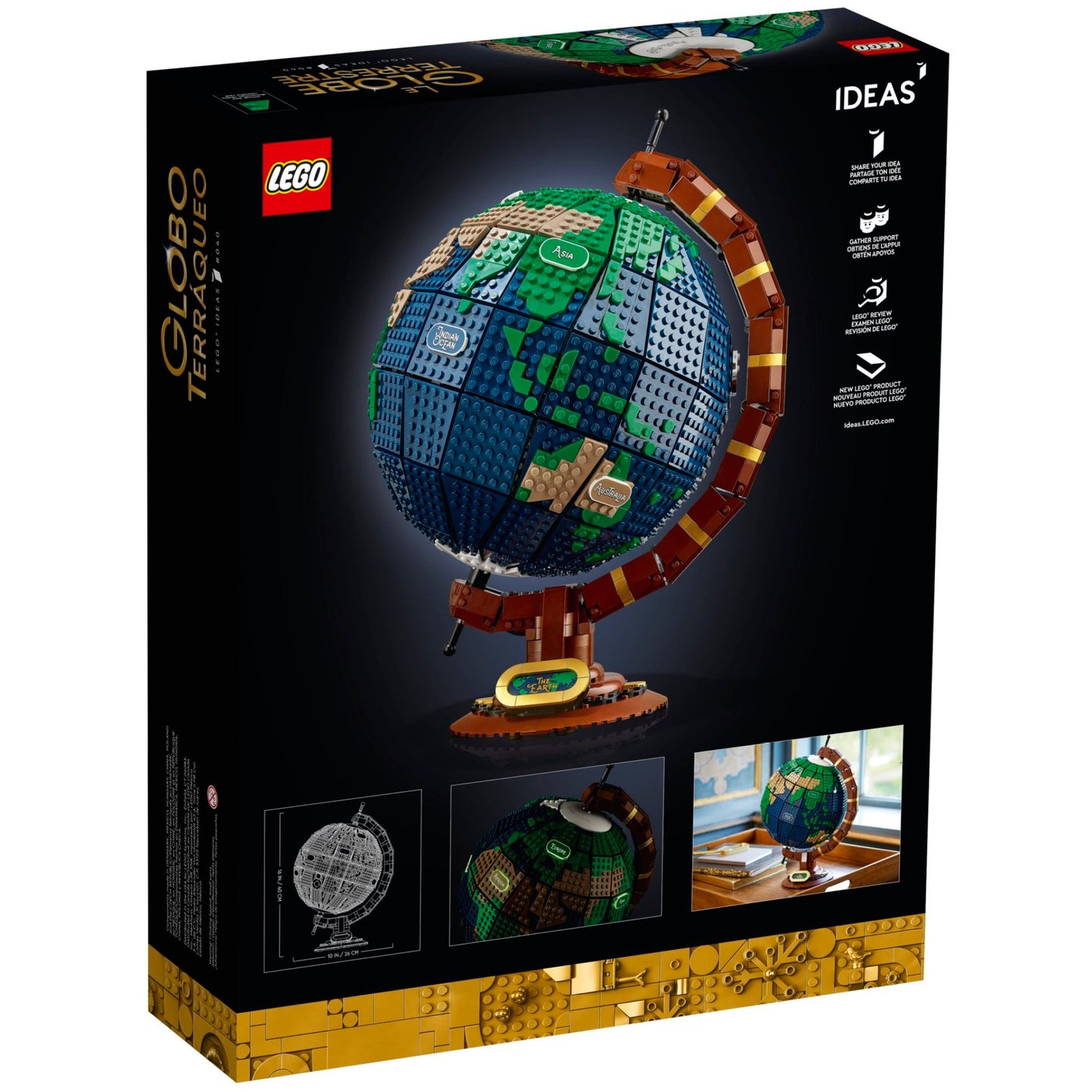 LEGO® Ideas The Globe - Mô hình Quả Địa Cầu Cổ Điển 21332