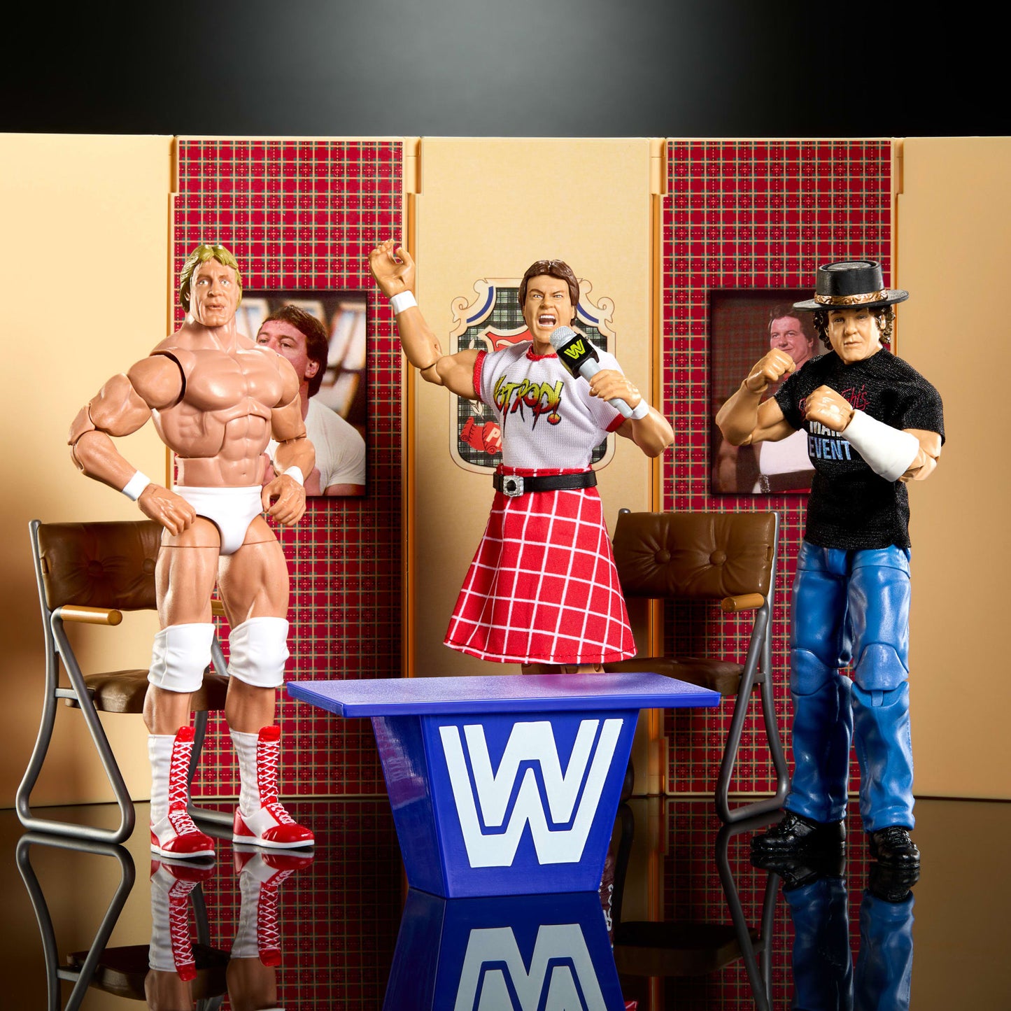 WWE Elite Collection Piper’s Pit Set of 3 Action Figures