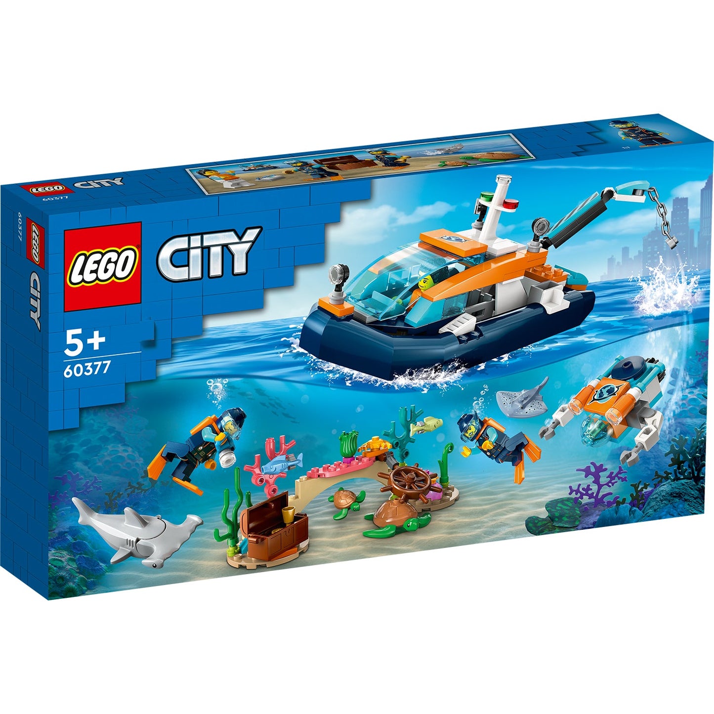 LEGO® City Explorer Diving Boat - Đồ Chơi Lắp Ráp Tàu Thuyền Lặn Thám Hiểm - LEGO 60377 - Hình ảnh sản phẩm
