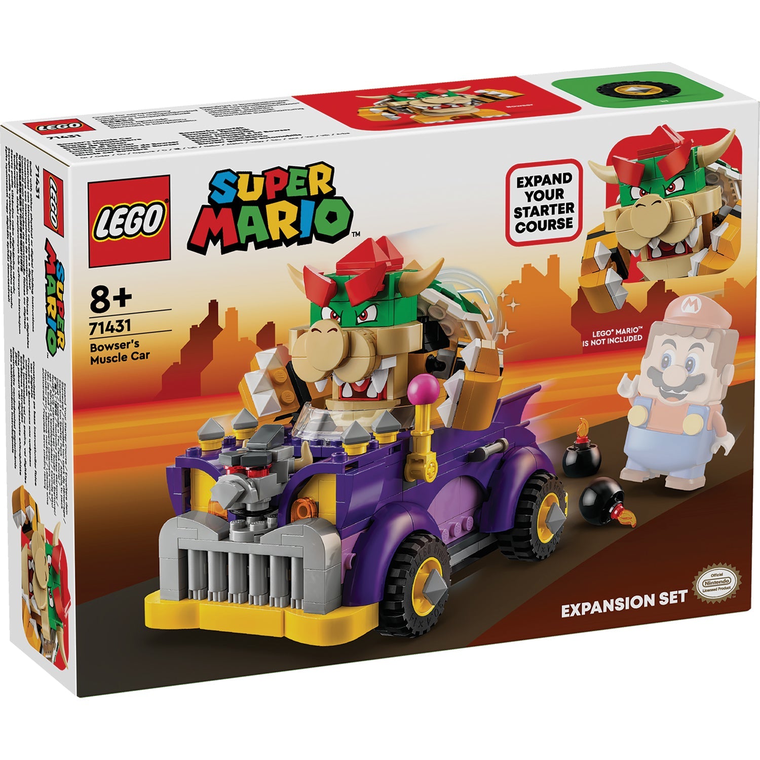 LEGO® Super Mario™ Bowser’s Muscle Car Expansion Set - Đồ Chơi Lắp Ráp Xe Cơ Bắp Bowser (71431) - Hình ảnh sản phẩm