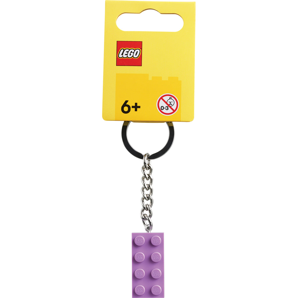 LEGO® Keyring 2x4 Stud – Lavender - Móc Khóa Viên Gạch LEGO Chính Hãng - Hình ảnh sản phẩm