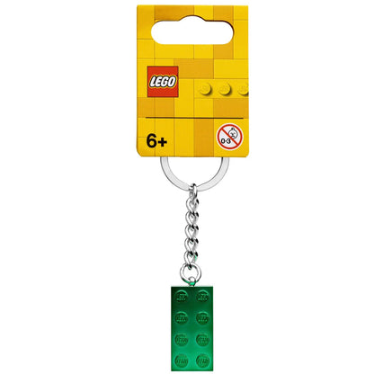 LEGO® Keyring 2x4 Stud – Green - Móc Khóa Viên Gạch Xanh Lá Kim Loại LEGO 854083 - Hình ảnh sản phẩm