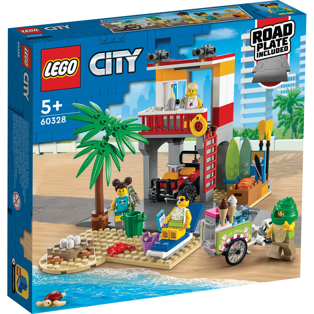 LEGO® City Beach Lifeguard Station 60328 - Đồ Chơi Lắp Ráp Trạm Cứu Hộ Bờ Biển - Hình ảnh sản phẩm