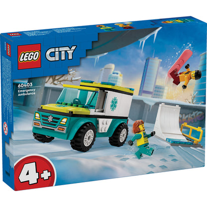 LEGO® City Emergency Ambulance and Snowboarder - Xe Cấp Cứu Và Người Trượt Tuyết - LEGO 60403 - Hình ảnh sản phẩm