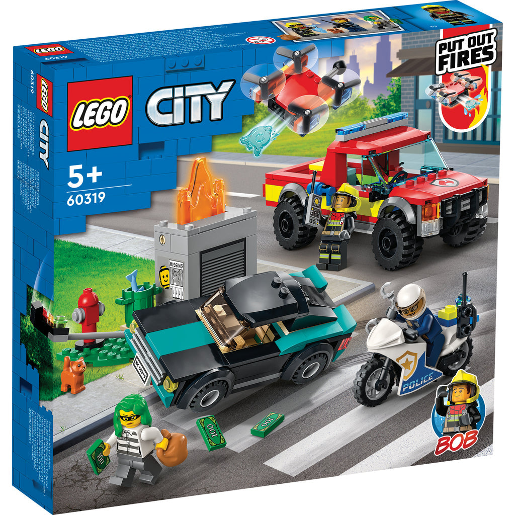LEGO® City Fire Rescue & Police Chase - Đồ Chơi Lắp Ráp Xe Cứu Hỏa & Cảnh Sát Rượt Đuổi LEGO 60319 - Hình ảnh sản phẩm