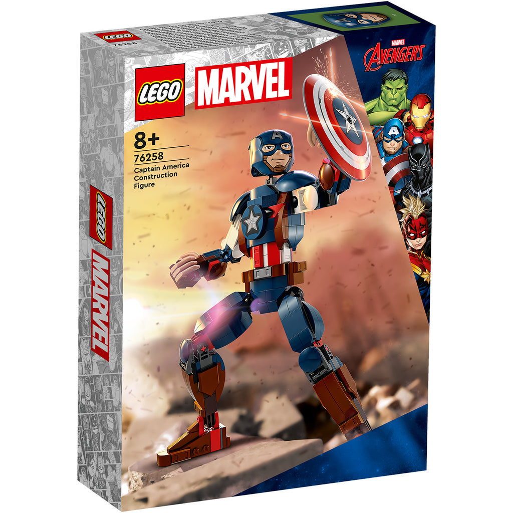 LEGO® Marvel Captain America Construction Figure - Mô hình lắp ráp Đội trưởng Mỹ - LEGO 76258 - Hình ảnh sản phẩm