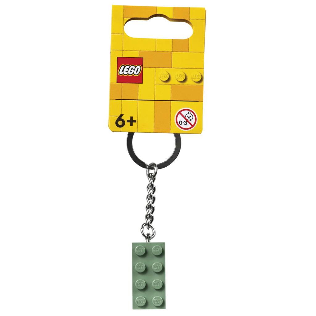 LEGO® Keyring 2x4 Stud – Sand Green - Móc Khóa Gạch LEGO 2x4 Màu Xanh Cát - LEGO 854159 - Hình ảnh sản phẩm
